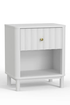 Alpine Furniture White Stapleton 1 Drawer Nightstand 2090-02