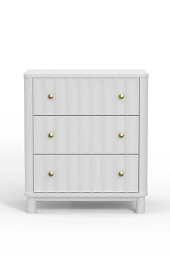 Alpine Furniture White Stapleton 3 Drawer Small Chest 2090-04