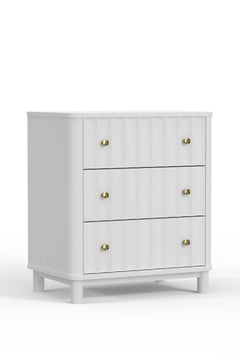 Alpine Furniture White Stapleton 3 Drawer Small Chest 2090-04