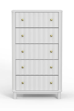 Alpine Furniture White Stapleton 5 Drawer Chest 2090-05