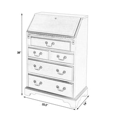 Butler Specialty Beige Danforth 5-Drawer Secretary 2118424