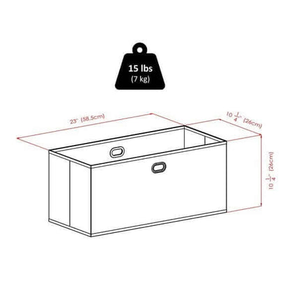Winsome Wood Torino 3-Pc Foldable Shelf w/2 Foldable Fabric Baskets 20306