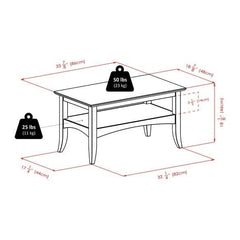 Winsome Wood Camden Coffee Table in Coffee Finish 23133