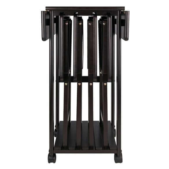 Winsome Wood Sophia 5-Pc Drop Leaf Top Snack Table Set in Coffee 23720
