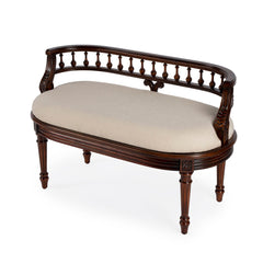 Butler Specialty Hathaway 37" Cherry Brown Upholstered Bench 2625024