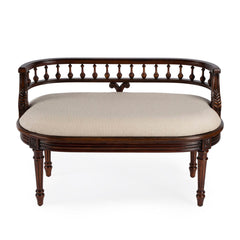 Butler Specialty Hathaway 37" Cherry Brown Upholstered Bench 2625024