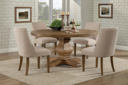 Alpine Furniture Natural Kensington Set of 2 Upholstered Parson Chairs 2668-02