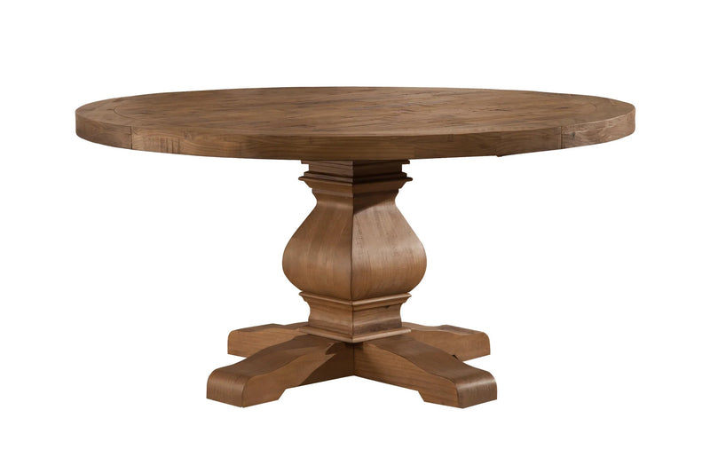 Alpine Furniture Natural Kensington Round Solid Pine Dining Table 2668-25