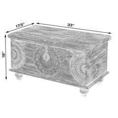 Butler Specialty Mesa Carved Wood Trunk Coffee Table 3140290