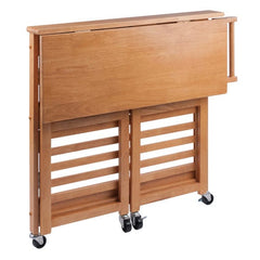 Winsome Wood Radley Foldable Light Oak Kitchen Cart 34137