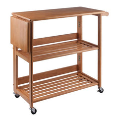 Winsome Wood Radley Foldable Light Oak Kitchen Cart 34137