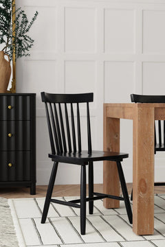 Alpine Furniture Black Lyra Set of 2 Side Chairs 3434BLK-02