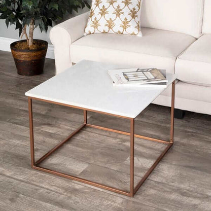 Butler Specialty Copper Holland Marble & Metal Coffee Table 3967389