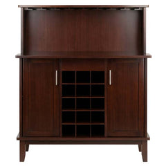 Winsome Wood Beynac 2-Sided Cappuccino Wine Bar 40339