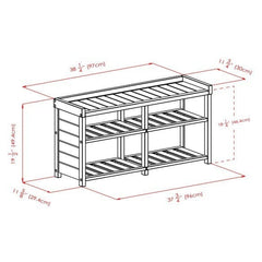 Winsome Wood Colin Cappuccino Storage Bench with Seat Cushion 40438