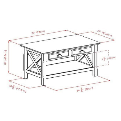 Winsome Xola Coffee Table in Cappuccino 40538