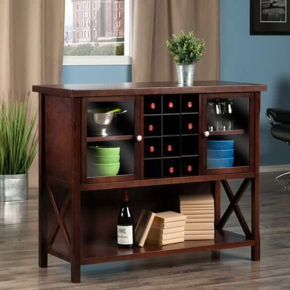 Winsome Wood Xola Buffet Cappuccino Cabinet 40744