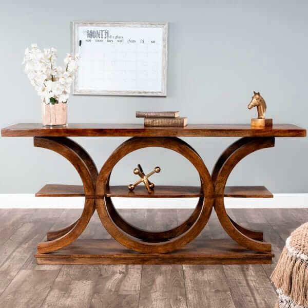Butler Specialty Medium Brown Stowe Rustic Console Table 5327354