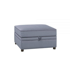 ACME Bois II Gray Velvet Storage Ottoman 53307