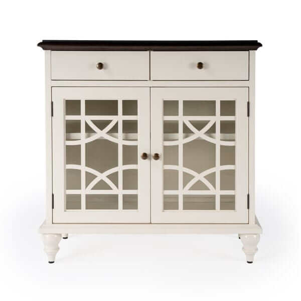 Butler Specialty White Rene 2 Door 2 Drawer Cabinet 5632304
