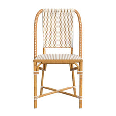 Butler Specialty Beige & White Tobias Outdoor Rattan Bistro Dining Chair 5647433