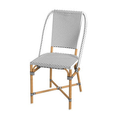 Butler Specialty Black & White Tobias Outdoor Rattan Bistro Dining Chair 5647434