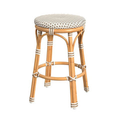 Butler Specialty Tobias Beige & White Outdoor Rattan Counter Stool 5648433