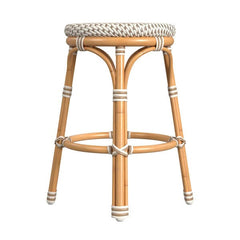 Butler Specialty Tobias Beige & White Outdoor Rattan Counter Stool 5648433