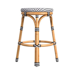 Butler Specialty Black & White Tobias Outdoor Rattan & Metal Counter Stool 5648434