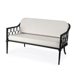 Butler Specialty Black Southport Iron Outdoor Loveseat 5660437