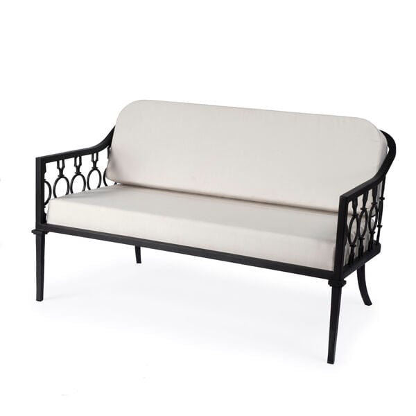 Butler Specialty Black Southport Iron Outdoor Loveseat 5660437