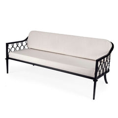 Butler Specialty Black Southport Iron Upholstered Outdoor Sofa 5661437