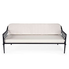 Butler Specialty Black Southport Iron Upholstered Outdoor Sofa 5661437