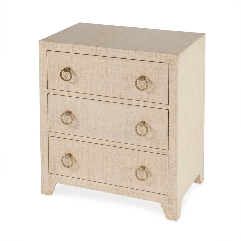 Butler Specialty Natural Bar Harbor Raffia 3 Drawer Chest 5667362