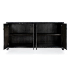 Butler Specialty Charcoal Bar Harbor Raffia 4 Door 70" Sideboard 5668420