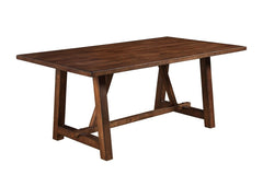 Alpine Furniture Burnished Dark Oak Arendal Trestle Dining Table 5672-01