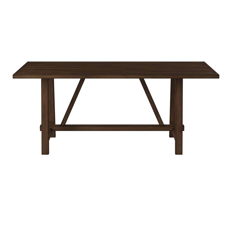 Alpine Furniture Burnished Dark Oak Arendal Trestle Dining Table 5672-01