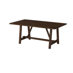 Alpine Furniture Burnished Dark Oak Arendal Trestle Dining Table 5672-01