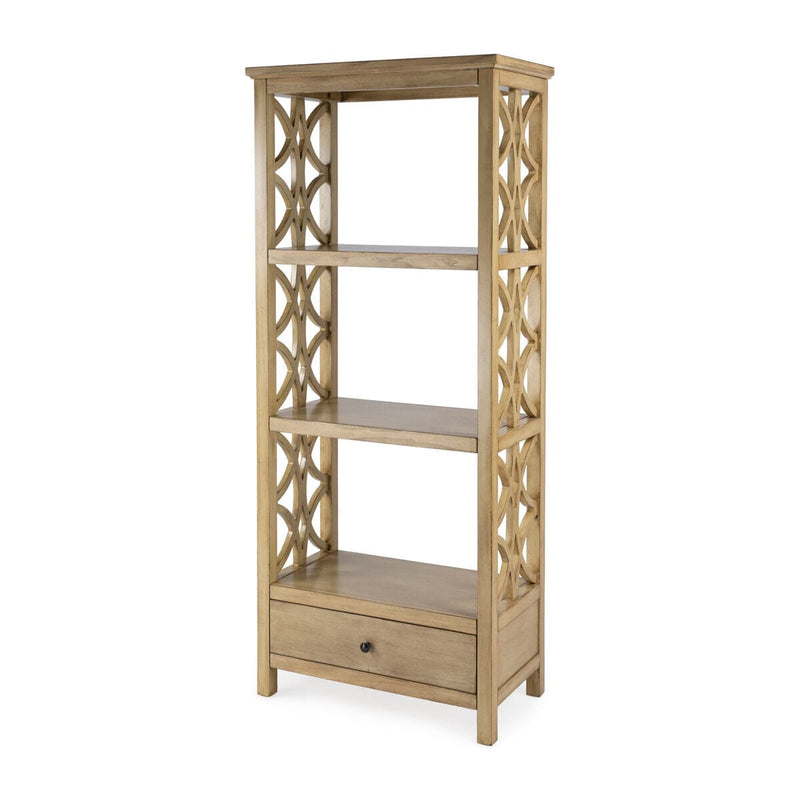 Butler Specialty Lorena 3-Tier Biege Etagere with Storage Drawer 5693424