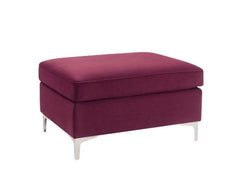 ACME Jaszira Burgundy Velvet Modular Ottoman 57335