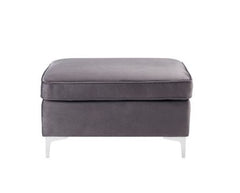 ACME Jaszira Gray Velvet Modular Ottoman 57375