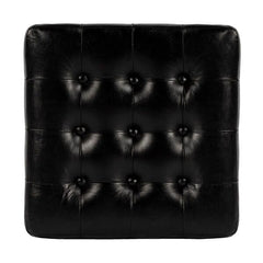 Butler Specialty Leon Black Leather Ottoman 6165034