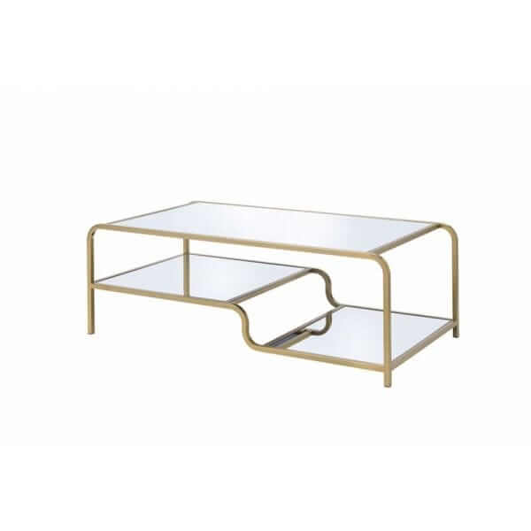 ACME Astrid Gold & Mirror Coffee Table 81090