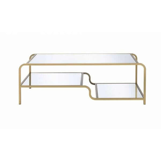 ACME Astrid Gold & Mirror Coffee Table 81090
