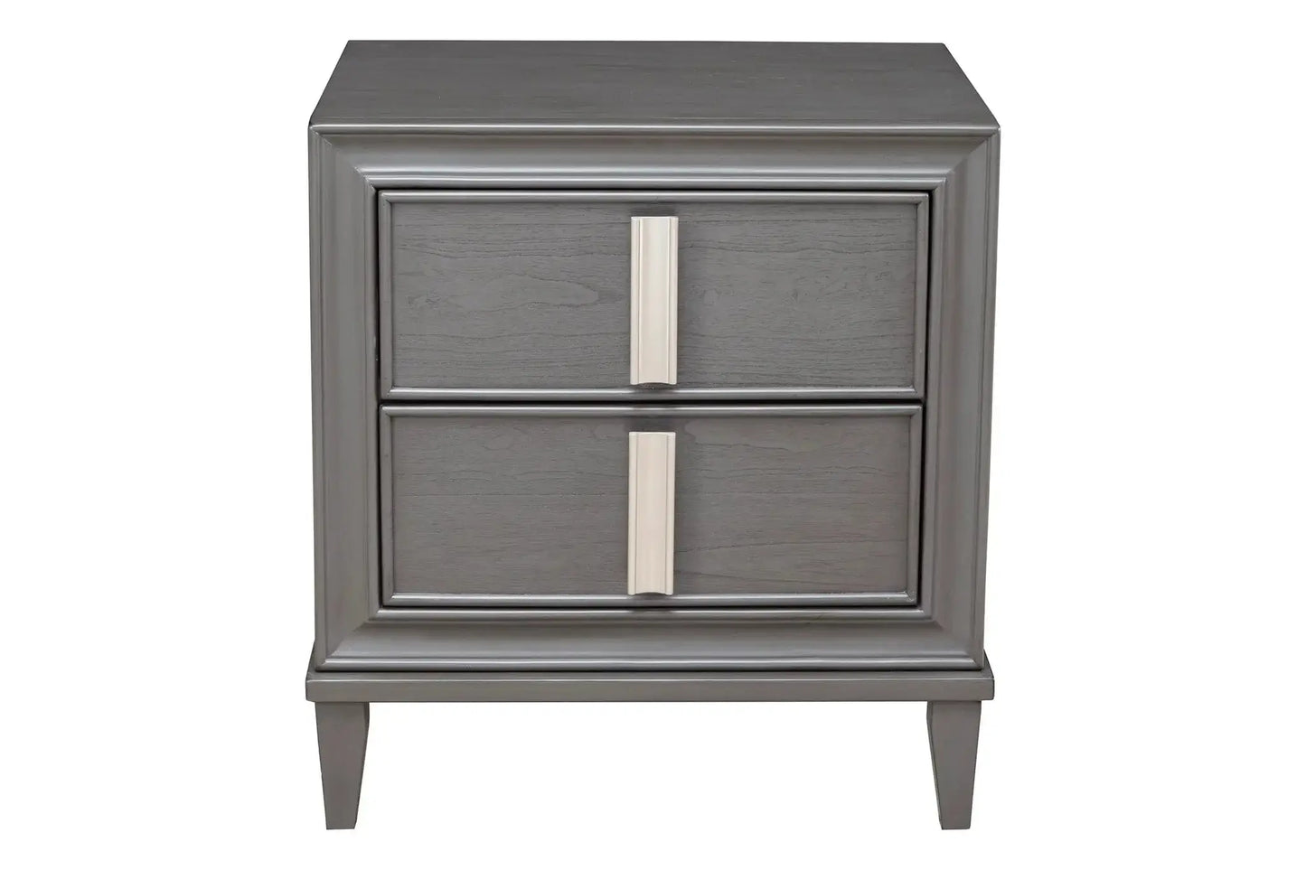 Alpine Furniture Dark Grey Lorraine 2 Drawer Nightstand 8171-02