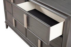 Alpine Furniture Dark Grey Lorraine 6 Drawer Dresser 8171-03