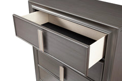 Alpine Furniture Dark Grey Lorraine 5 Drawer Chest 8171-05