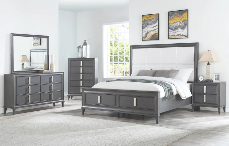 Alpine Furniture Lorraine 4PC Queen Storage Bed Set ALPN-8171-01Q SET1