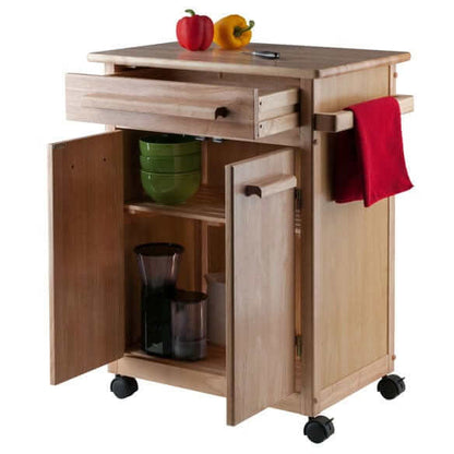 Winsome Wood Natural Hackett Kitchen Cart 82027