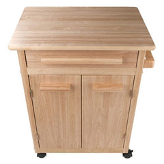 Winsome Wood Natural Hackett Kitchen Cart 82027